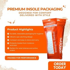 Original Stepprs Comfort Shoe Insoles Steppers Cloud Soles for Men Women(Orange)