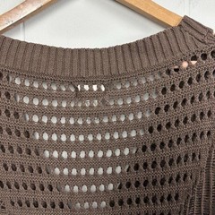 Mudd y2k vintage brown knit cardigan vest women’s Size XL