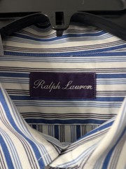 MADE IN ITALY Ralph Lauren PURPLE LABEL XXL Blue Stripe