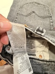 Levi’s 569 Men’s Gray Cotton Denim Shorts Loose Fit 38 L Pocket Zip
