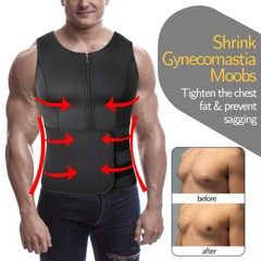 Men Neoprene Sauna Sweat Vest Body Shaper GYM Waist Trainer Fat Burner Shapewear