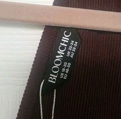 BloomChic Corduroy Stretchy Waist V-Neck Mini Dress Pockets 14-16/1X 18-20/2X