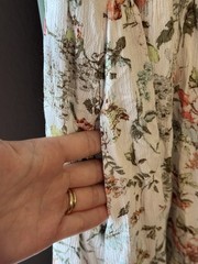 FRYE Ivory Floral Maxi Dress Pockets Lined Round Neck Sleeveless L