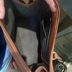 Dooney & Bourke Black/Brown Satchel Top Handle Zip, Detachable Strap, Studs