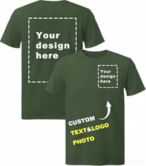 Personalized T-Shirt Custom Photo Text Logo Gift Unisex Cotton S-3XL Fast Ship