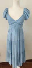 Light blue special occasion dress for women size small with ruffle sleeves