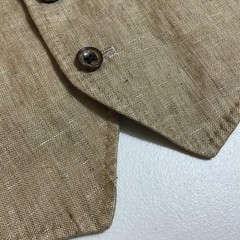 Murano Baird McNutt Linen Vest Beige Waistcoat Men’s Size L
