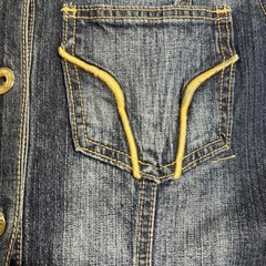 Vintage Y2K Baby Phat Women’s Blue Jean Jacket Gold Embroidered Cat Logo Size M