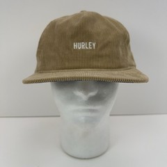 HURLEY Corduroy Manchester Khaki Strap Back Hat Men’s OSFM Cords Flat Bill Cap