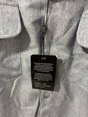 Stacy Adams Men’s 3XL Big & Tall Blue Woven Rayon Button-Front Shirt Pockets