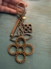 Louis Vuitton Women’s Metal Key Chain Gold/Silver Logo Chain Charm