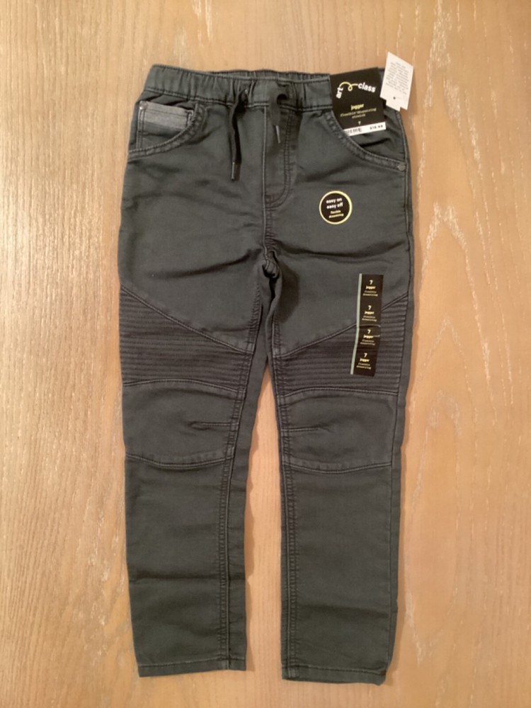 New! Boys Art Class Drawstring Jogger Pants Gray Size 7