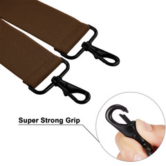Buyless Fashion Suspenders – 48′ Elastic Adjustable 2′ Wide – X Back Black Hooks
