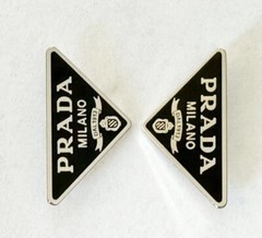 Prada 13ZS 14ZS Sunglasses Triangle Logo Replacement Parts Black Silver 1-Pair