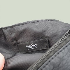 Mossimo Black Pebbled Faux Leather Studded Foldover Wristlet Clutch Bag
