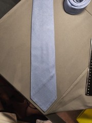A. Di Capua Napoli – Cotton Tailored Tie Solid Color Blue Jeans
