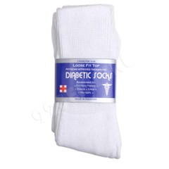 Lot Men’s White Circulatory Diabetic Crew Socks 9-11,10-13,13-15