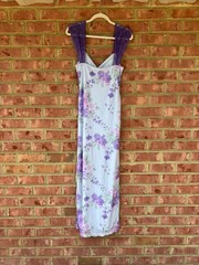 Garden Bloom Mesh Floral Maxi Dress by Blue Blush Size M