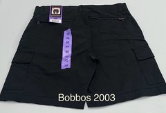 Wearfirst Men’s Classic Fit Stretch Fabric Cargo Shorts, Black, 30