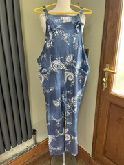 Ladies Dungerees Size 10-16 Cotton Made in Italy