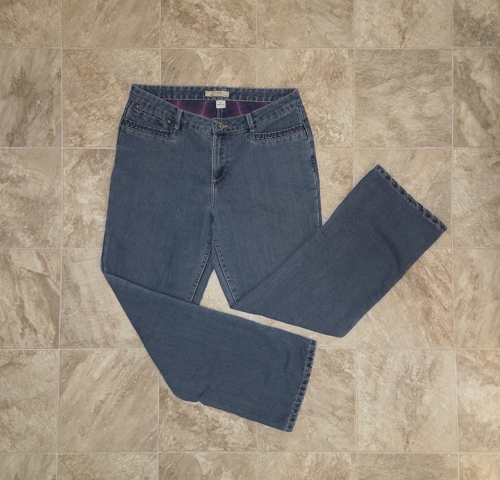 Natural Reflections Women’s Flannel Lined Blue Jeans Size 12 (34 x 30.75)