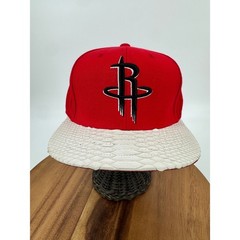Mitchell & Ness Dre Mack Houston Rockets Hat Red White Python Brim Just Don