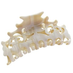 French Amie Beau Medium Handmade Celluloid Jaw Hair Claw for Women and Girls