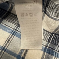 Pendleton Malone Linen Shirt Mens L Blue Plaid Short Sleeve Button Down Pockets