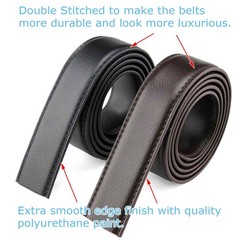 Men’s Belt Leather Ratchet Belts Automatic Buckle 1.37inch Width