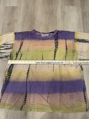 Vtg Unisex Large Bravo Floating Grunge Color Block Tie Dye T Shirt