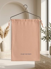 Stuart Weitzman Blush Pink Drawstring Dust Bag Shoe Handbag 14.6 x 10.6 in