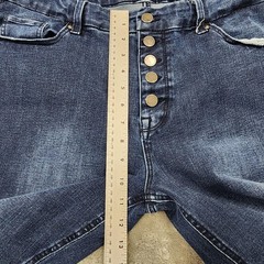 Maurices Jeans Womens XL High Rise Skinny Button Fly Stretch Dark Wash Denim