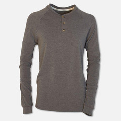 Purnell – Men’s Grey Jersey Knit LS Performance Henley Shirt – NWT – Medium