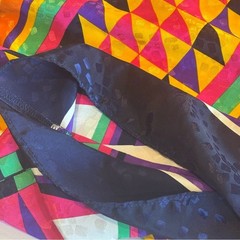 VINTAGE DAVID BROWN CALIFORNIA 70s 80s Bright Geometric Muumuu Kaftan Tunic