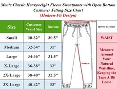 Men’s Classic Heavyweight Fleece Sweatpants with Open Bottom (S-3XL) – Free Ship
