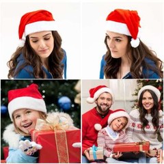 Adults Kids Premium Christmas Santa Claus Hat Cosplay Costume Plush Xmas Cap US