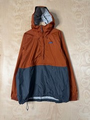 Patagonia Brown Tan H2No Half Zip Anorak Rain Jacket size XXL