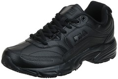 Fila Men’s Memory Workshift Shoes,Black/Black/Black Slip Resistant
