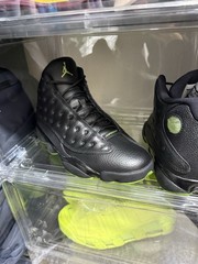 Jordan Air Jordan 13 Men’s Black/Green Leather Mid Top Lace-Up Sneakers