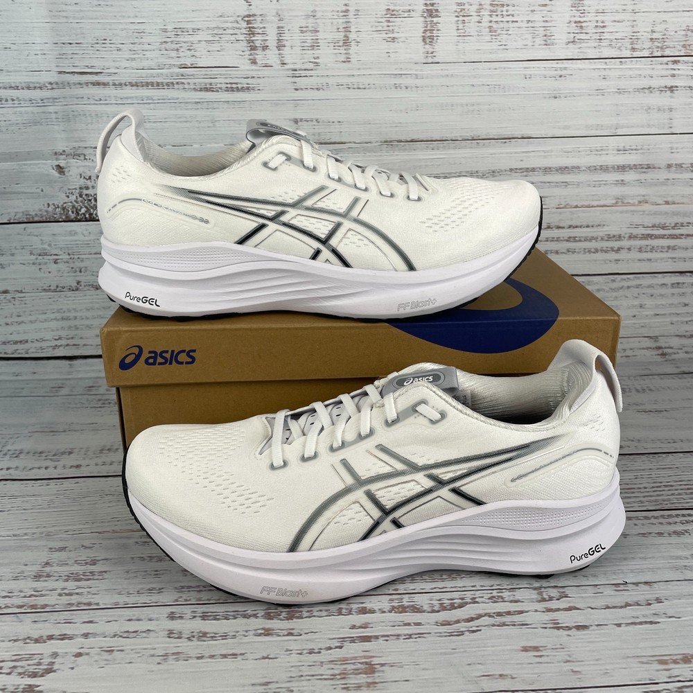 ASICS Gel-Kayano 32 Men’s Size 12 Running Shoes White Pure Silver