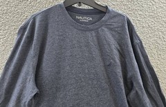 Nautica Regular Fit Pajama Long Sleeve T-Shirt Men’s L Navy Crewneck Pullover
