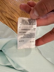 Club Room Regular Fit Performance Dress Shirt 16 34-35 Mint Green Cotton