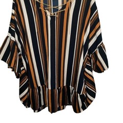 Striped Mileage Blouse With Chain Detail