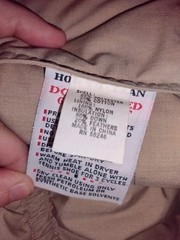 VTG 80s Pacific Trail Reversible Down Vest Tan/Blue Nylon Poly Cotton L