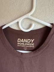Dandy Worldwide Women’s Brown Cropped Crew Neck Short Sleeve T-Shirt L