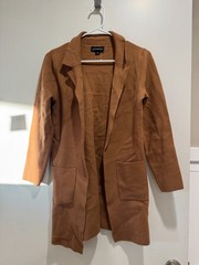 STYLISH! Fortune + Ivy SMALL Brown Poly/Rayon Cardigan