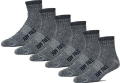 Men’s 80% Wool Ankle Socks 6 Pairs All Seasons Winter Cushioned Hiking
