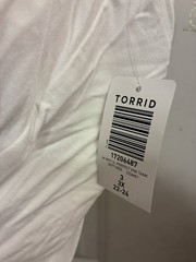 Torrid White Solid Knit V-Neck Sleeveless Stretch Tank Top Plus Size 3X