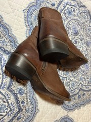 Frye Women’s Brown Leather Ankle High Boots Size 6.5, Made In Mexico