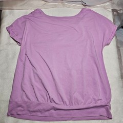 Lane Bryant Logic Style Collection Purple Blouson Hem V-Neck Top Size 14/16